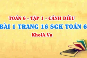 Bài 1 trang 16 SGK Toán 6 tập 1 Cánh Diều
